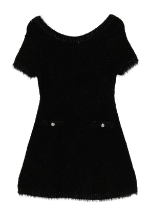 Juun.J logo-patched knit dress - Black