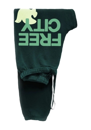 FreeCity logo-print drawstring sweatpants - Green
