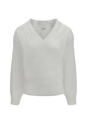Brunello Cucinelli V-neck sweater - White