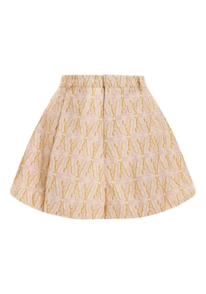 Agua By Agua Bendita Cudi Sellos pattern belt-loops shorts - Neutrals