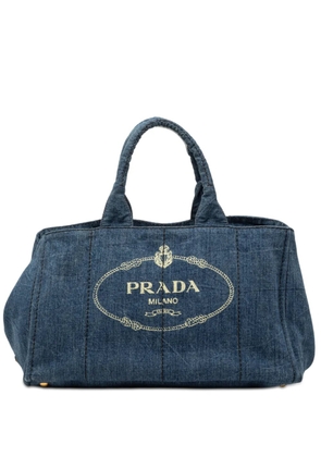 Prada Pre-Owned 2013-2025 Large Denim Canapa Logo satchel - Blue