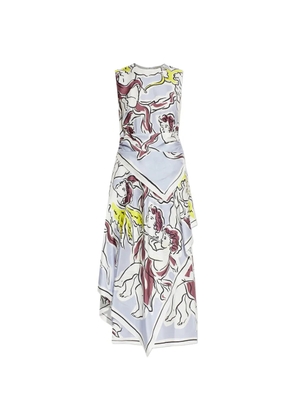 Tory Burch draped midi dress - Blue