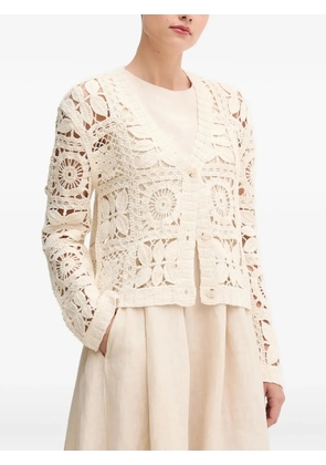 OUI crochet buttoned cardigan - Neutrals