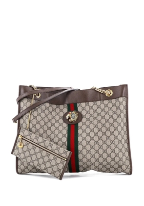Gucci Pre-Owned Rajah Chain GG Coated Canvas Large tote bag - Brown