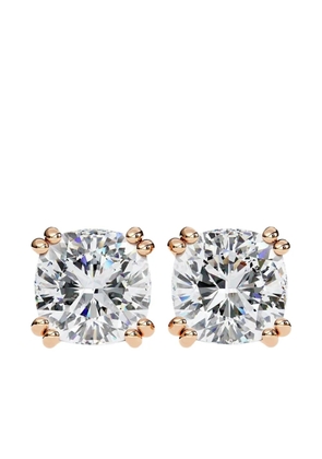 Tilla 14K rose gold cushion diamond stud earrings