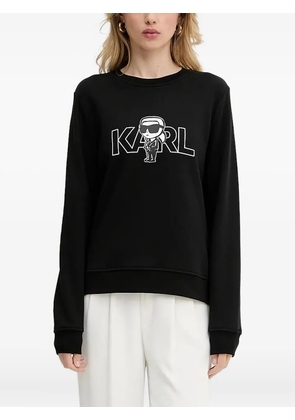 Karl Lagerfeld logo-print cotton sweatshirt - Black
