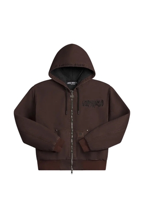 LOSTSHDWS zip-fastening hoodie - Brown
