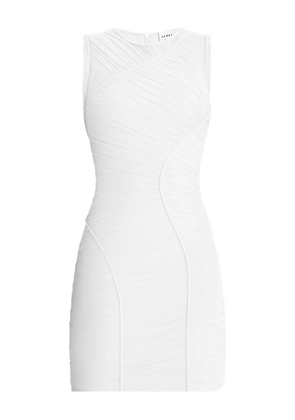 Hervé Léger sleeveless mini dress - White
