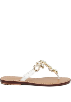 MYSTIQUE crystal-embellished sandals - White