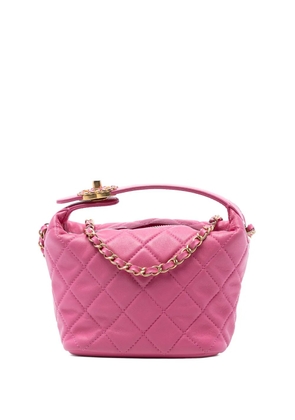 CHANEL Pre-Owned 2019 Small Quilted Lambskin Perfect Meeting Hobo Bag satchel - Pink