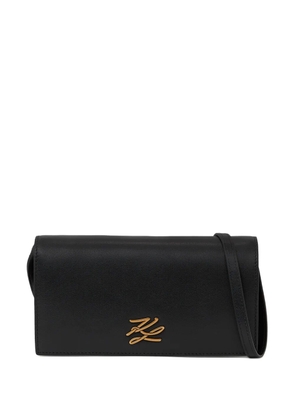Karl Lagerfeld mini K/Autograph logo-plaque cross body bag - Black