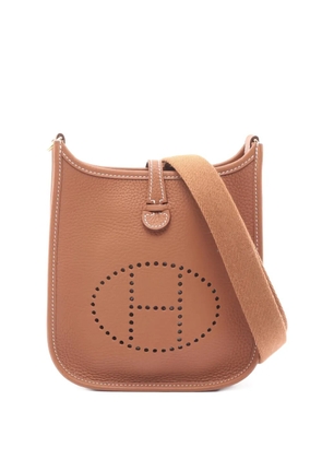 Hermès Pre-Owned 2025 perforated leather shoulder bag - Brown