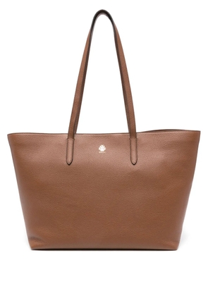 Bally logo-stamp leather tote bag - Brown
