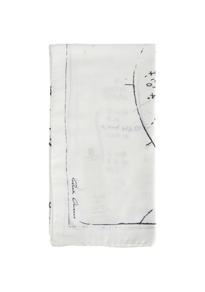 Rick Owens printed scarf - White