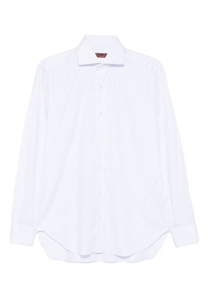 Barba pinstripe cotton shirt - White
