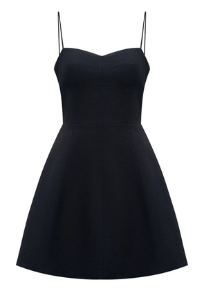 12 STOREEZ slip linen-cotton mini dress - Black