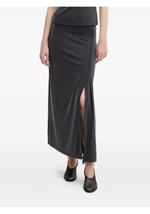 SAMSOE SAMSOE side-slit midi skirt - Black