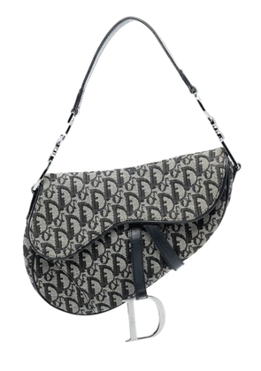 Christian Dior Pre-Owned 2002 Diorissimo Canvas Saddle Bag shoulder bag - Grey