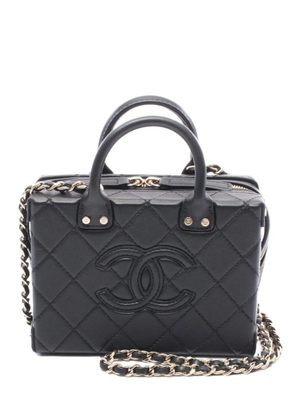 CHANEL Pre-Owned 2021s small diamond-quilted two-way vanity bag - Black