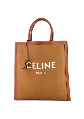 Celine Pre-Owned Vertical Cabas Canvas with Leather Large tote bag - Brown