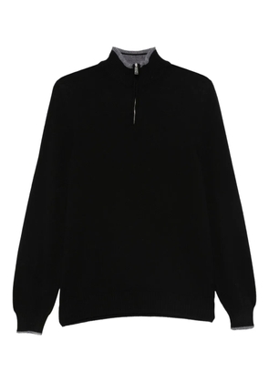 Fedeli half-zip sweatshirt - Black