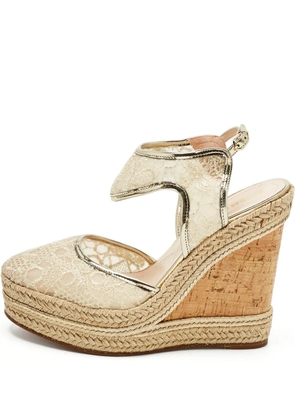 Nicholas Kirkwood lace wedge espadrilles - Neutrals