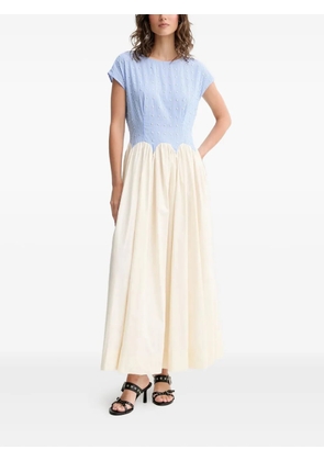 NEVER FULLY DRESSED striped embellished maxi dress - Blue