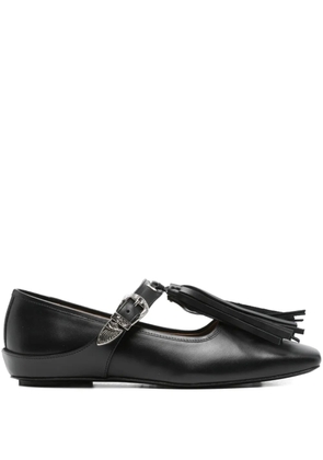 Toga Pulla buckle-fastening tassel ballet flats - Black