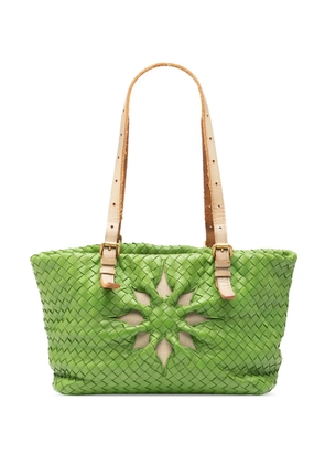 Bottega Veneta Pre-Owned 2000-2007 Nappa Intrecciato Marquise Flower tote bag - Green