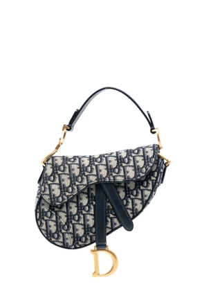 Christian Dior Pre-Owned 2020 Mini Oblique Canvas Saddle Bag satchel - Blue