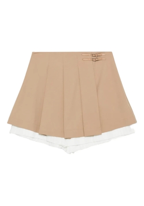 Simkhai Suzie pleated skorts - Neutrals