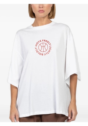 FREEDÉR basketball-print T-shirt - White