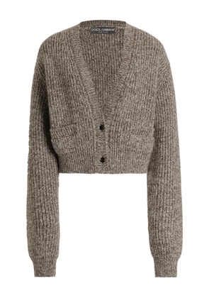 Dolce & Gabbana chunky-knit cropped cardigan - Brown