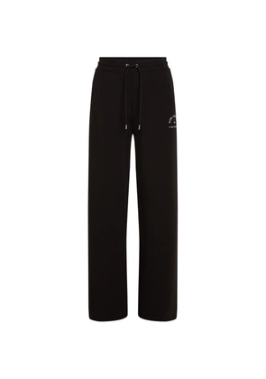 Karl Lagerfeld logo-detail drawstring track pants - Black