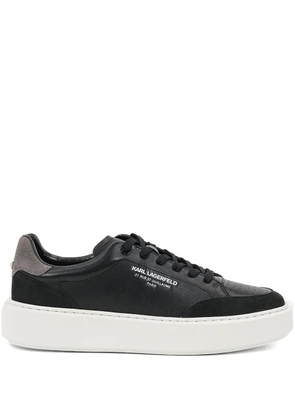 Karl Lagerfeld leather platform sneakers - Black