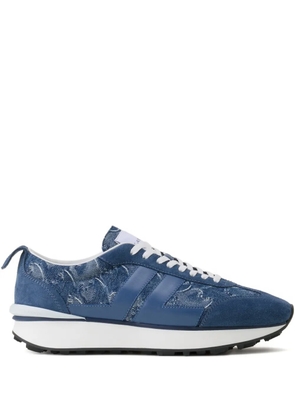 Lanvin patterned panelled sneakers - Blue