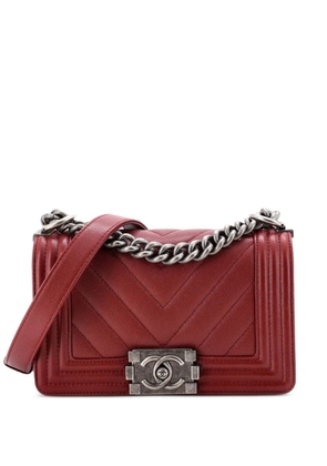 CHANEL Pre-Owned Boy Flap Bag Chevron Caviar Small crossbody bag - Red