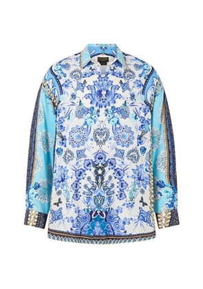 Camilla long-sleeve oversized shirt - White