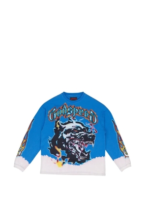 GODSPEED Off The Leash graphic long-sleeve sweatshirt - Blue