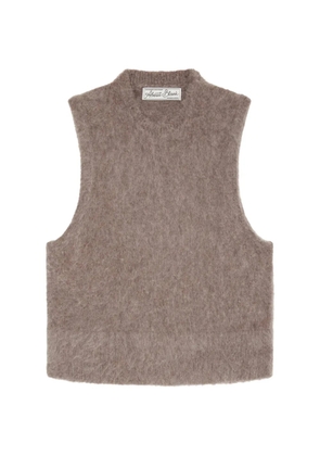 ABOUTBLANK crew-neck vest - Brown
