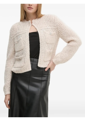 OUI pocket-embellished knit cardigan - Neutrals