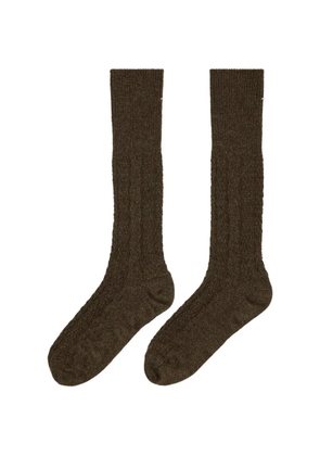 Maison Margiela ribbed-knit socks - Brown