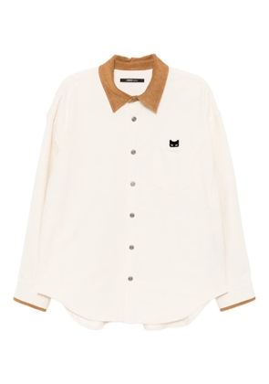 SONGZIO embroidered corduroy shirt jacket - Neutrals