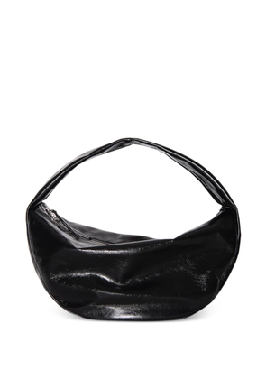 BY FAR maxi Cush creased leather shoulder bag - Black