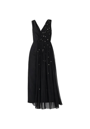 Mantu V-neck embellished midi dress - Black