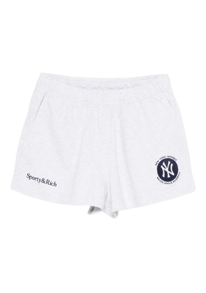 Sporty & Rich logo-embroidered shorts - Grey