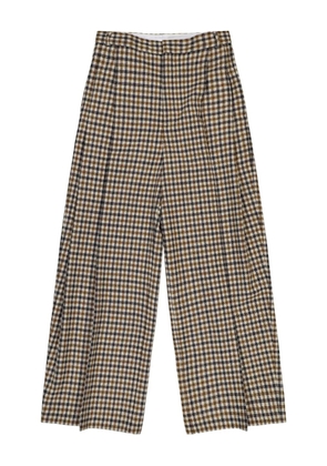 Walter Van Beirendonck Sun checked trousers - Brown