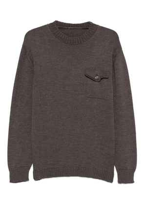 Gianfranco Ferré Pre-Owned 1990s patch-pocket sweater - Brown