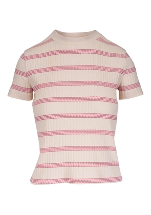 Vince striped ribbed T-shirt - Neutrals