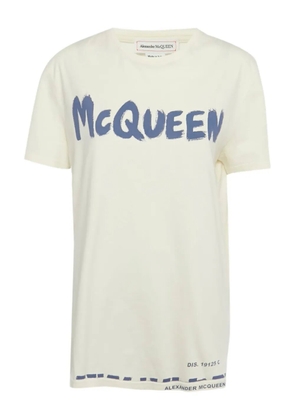 Alexander McQueen Pre-Owned logo-print T-shirt - Neutrals